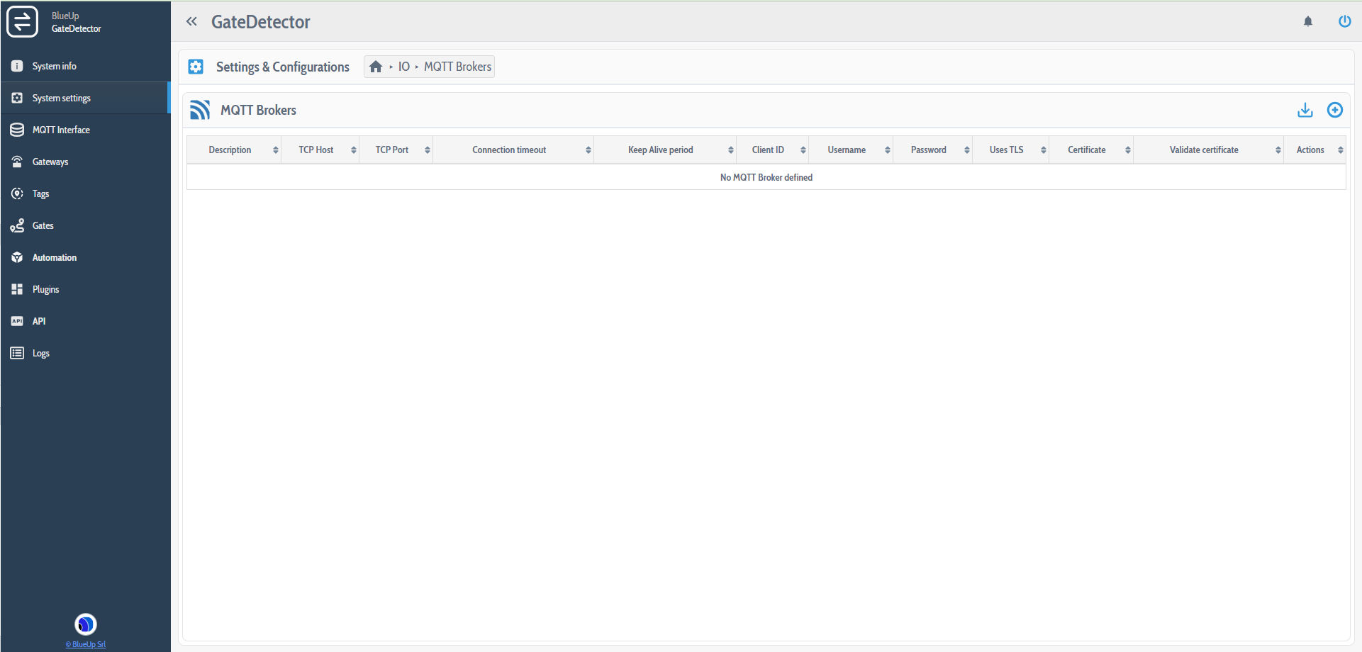 System settings - MQTT Brokers