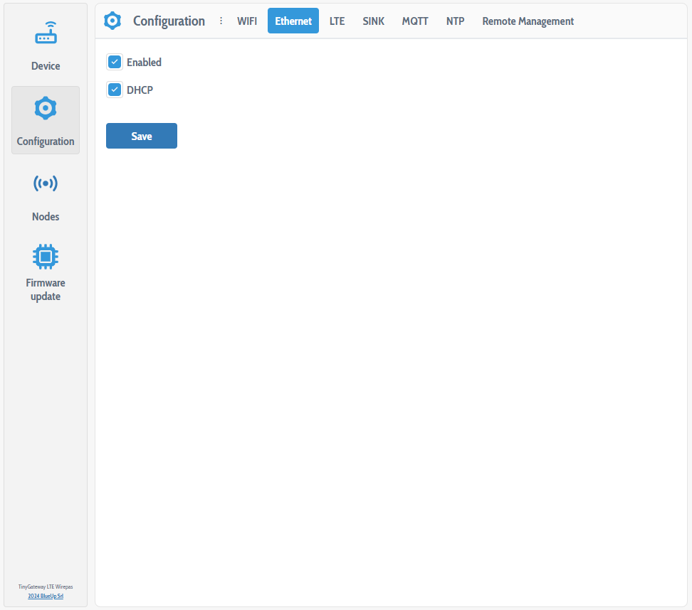 Ethernet configuration