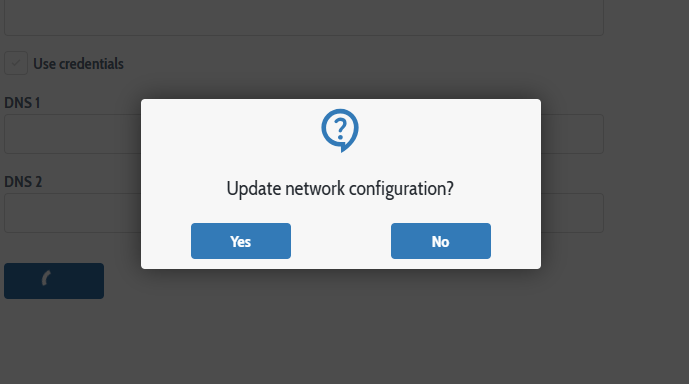 LTE configuration confirm