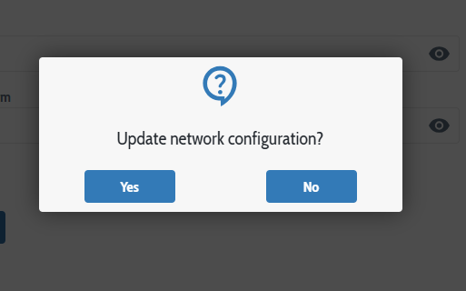 WiFi configuration confirm