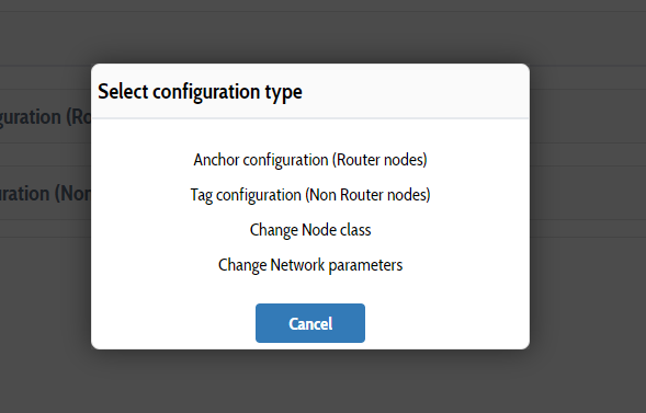 Configuration packets