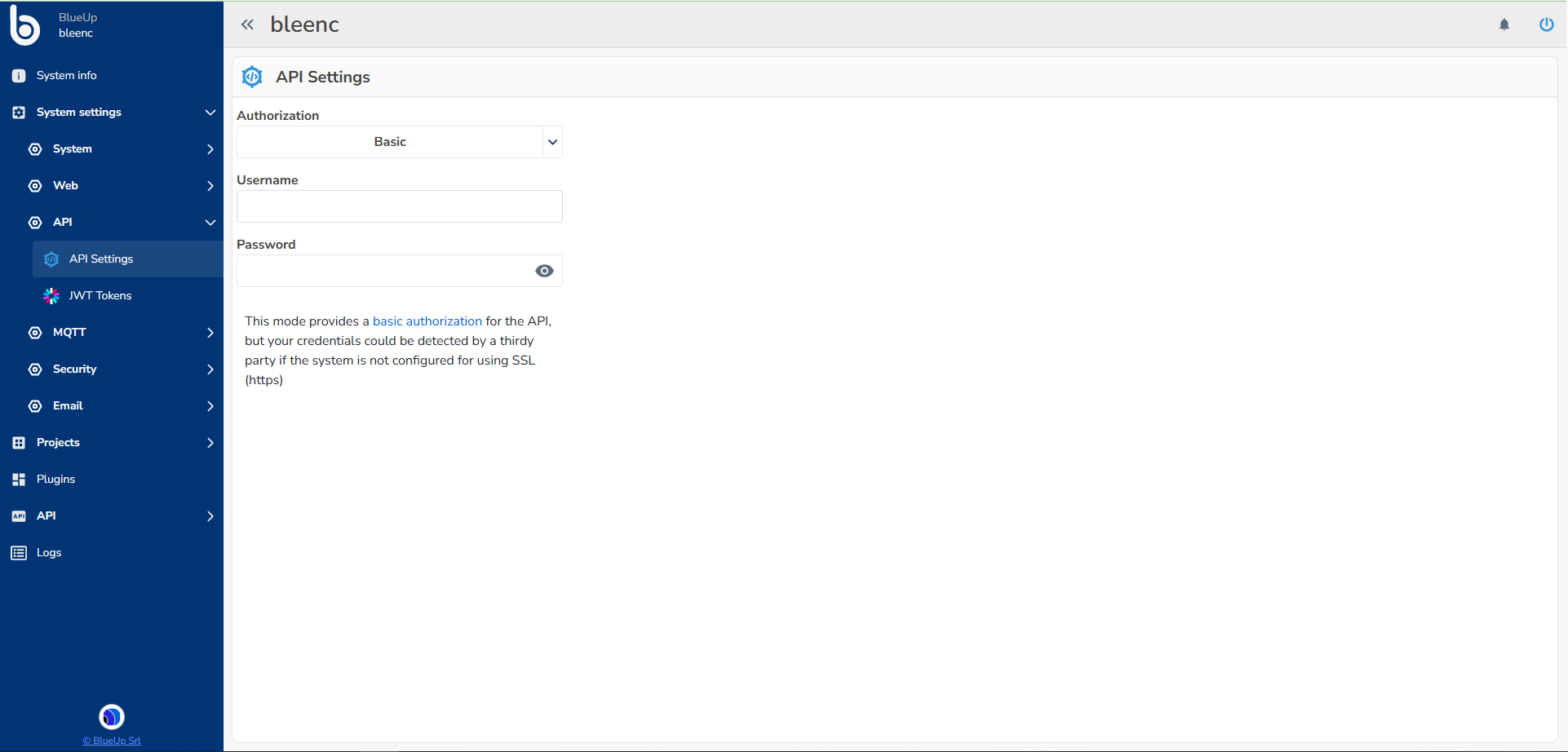 API Basic Authentication