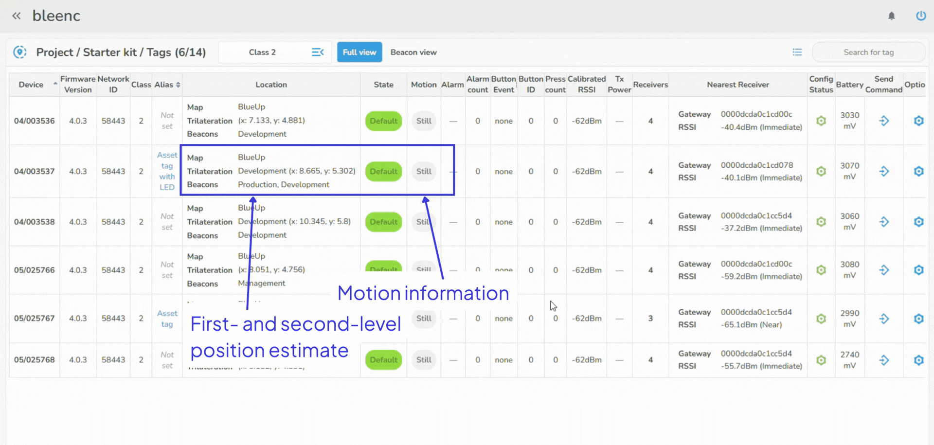 Find-by-light Web UI