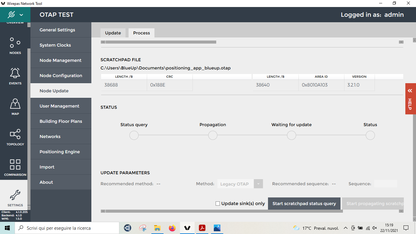 Start status query