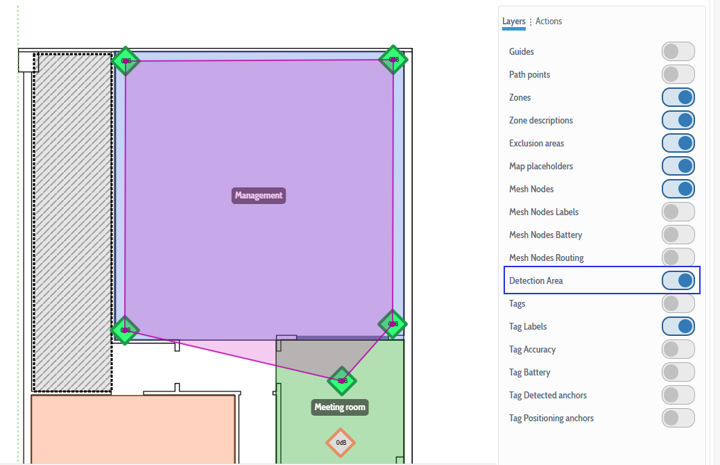 Detection area