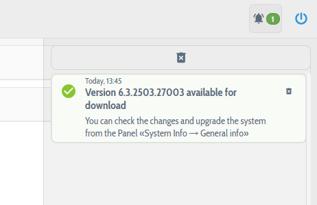 Software upgrade notification